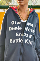 OHFRU Hooded Checkered Hoodie