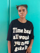 OHFRU Black Short Sleeve With White Phrases