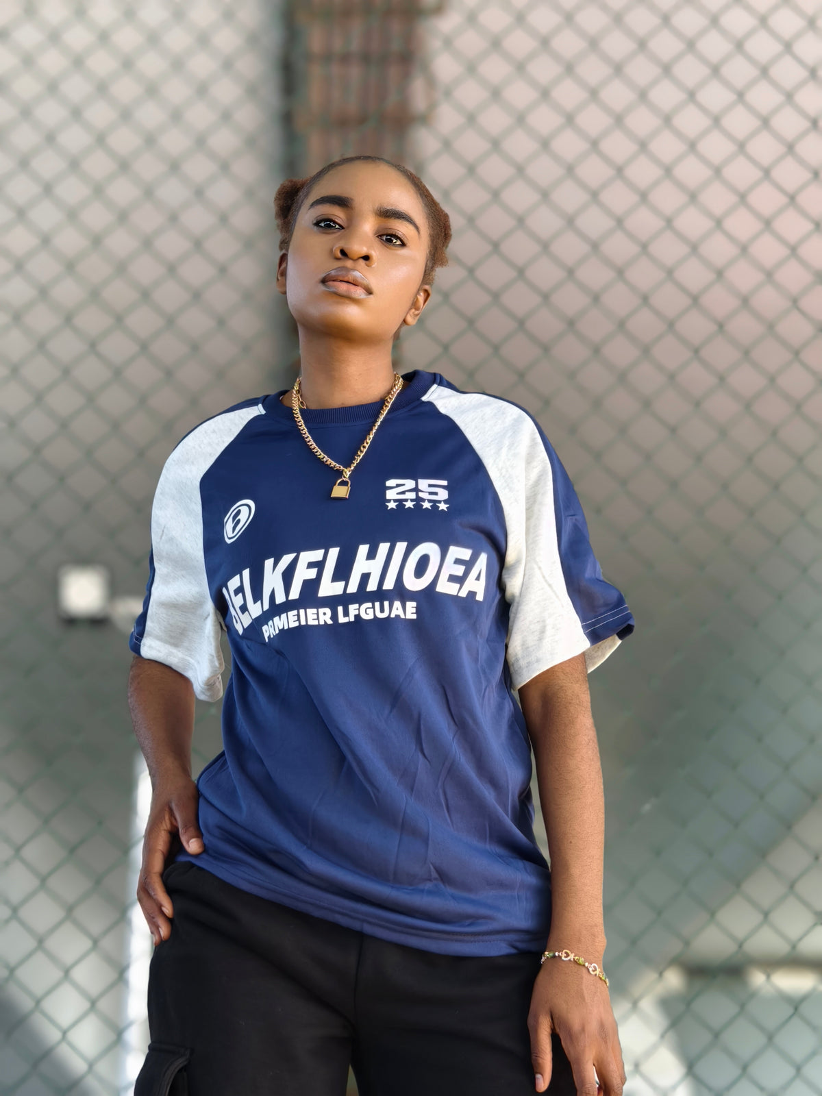 OHFRU Two-color Patchwork Inserted Short Sleeve